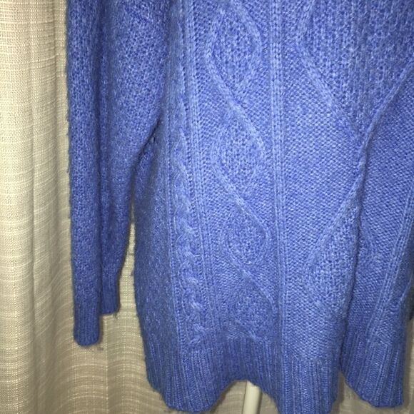 Aerie Wool Blend Oversized Soft Sweater Turtleneck Sz XS Blue Cozy Warm - Picture 9 of 9